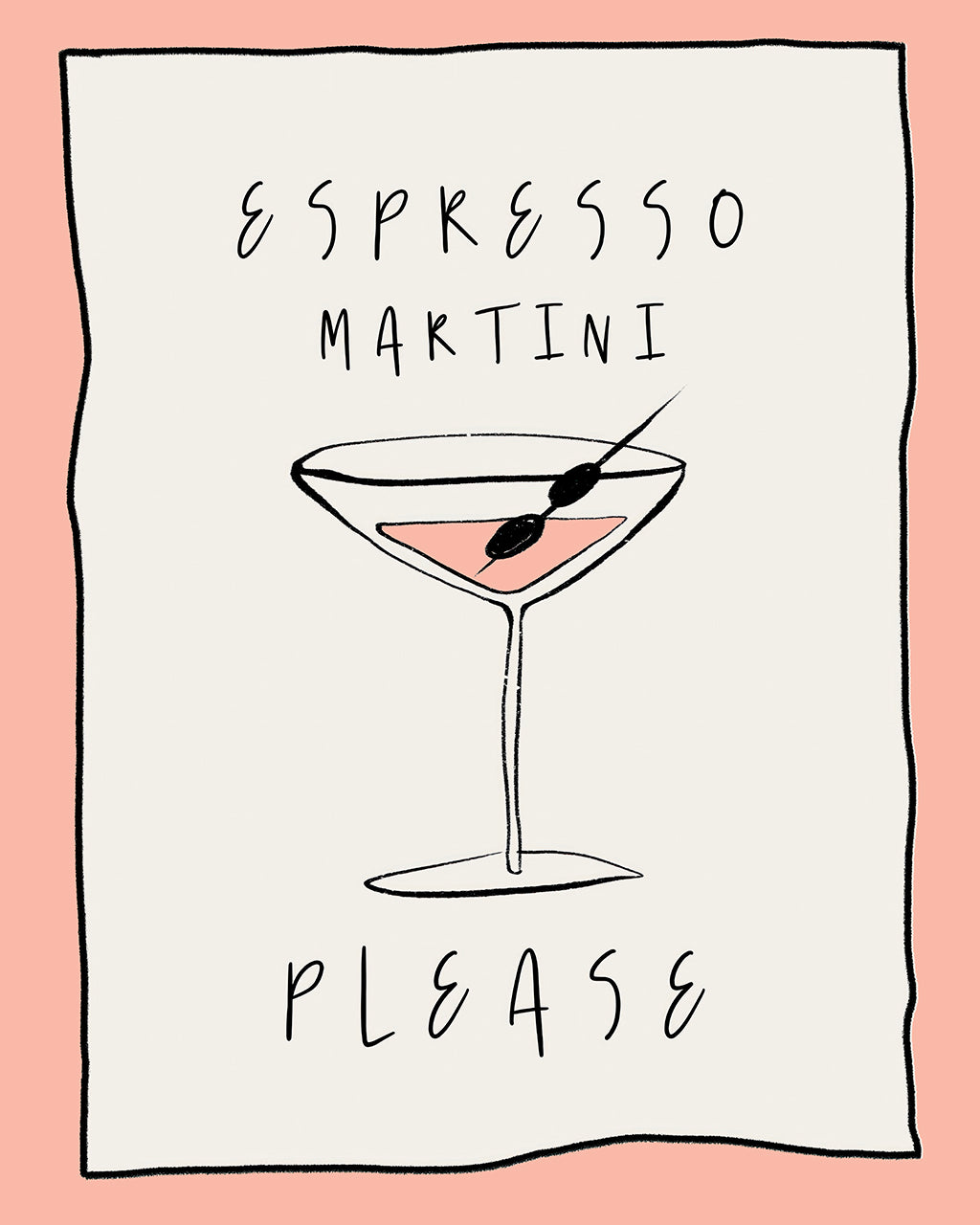 Pink Espresso Martini Art Print