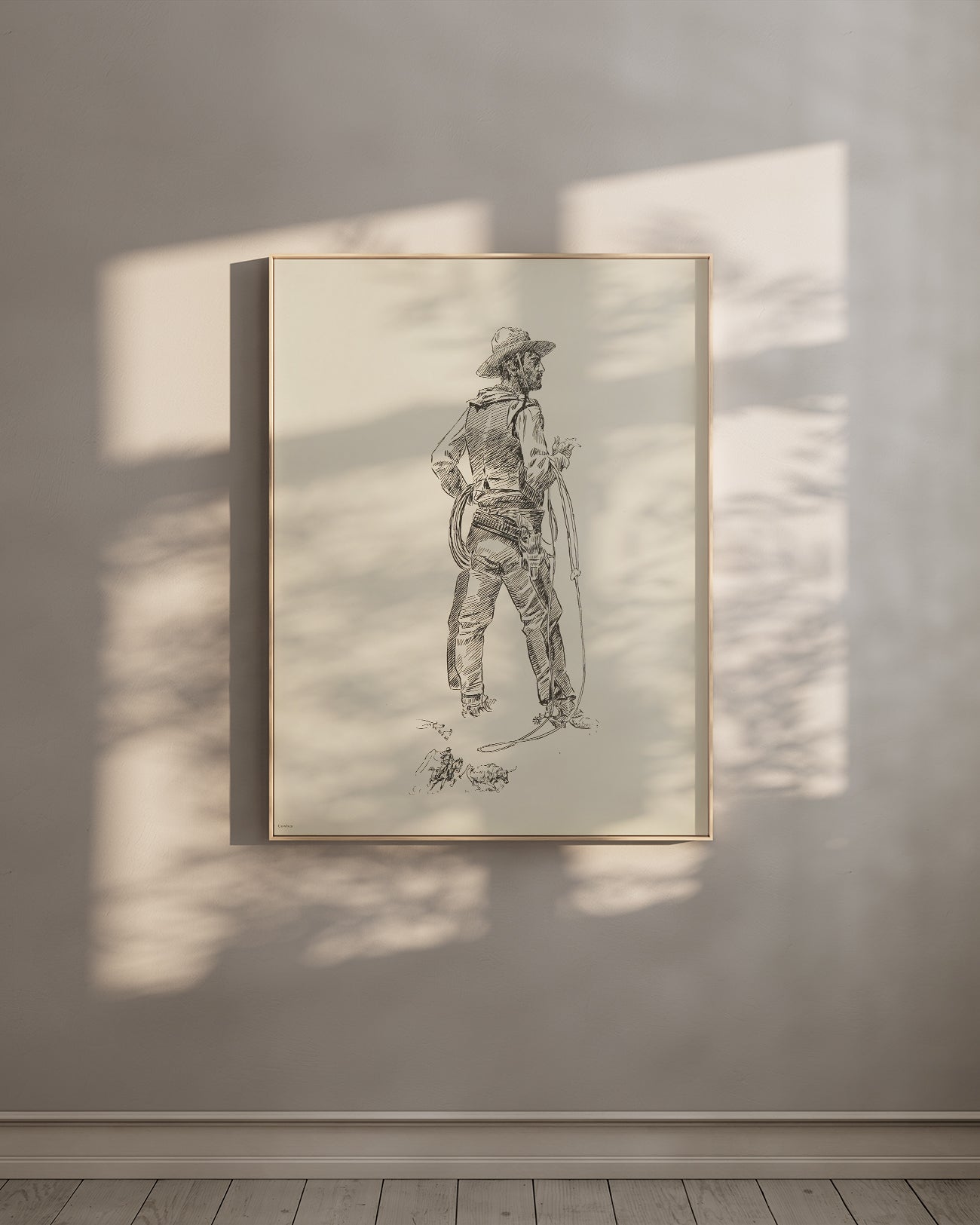 Cowboy Spurs Vintage Art Print