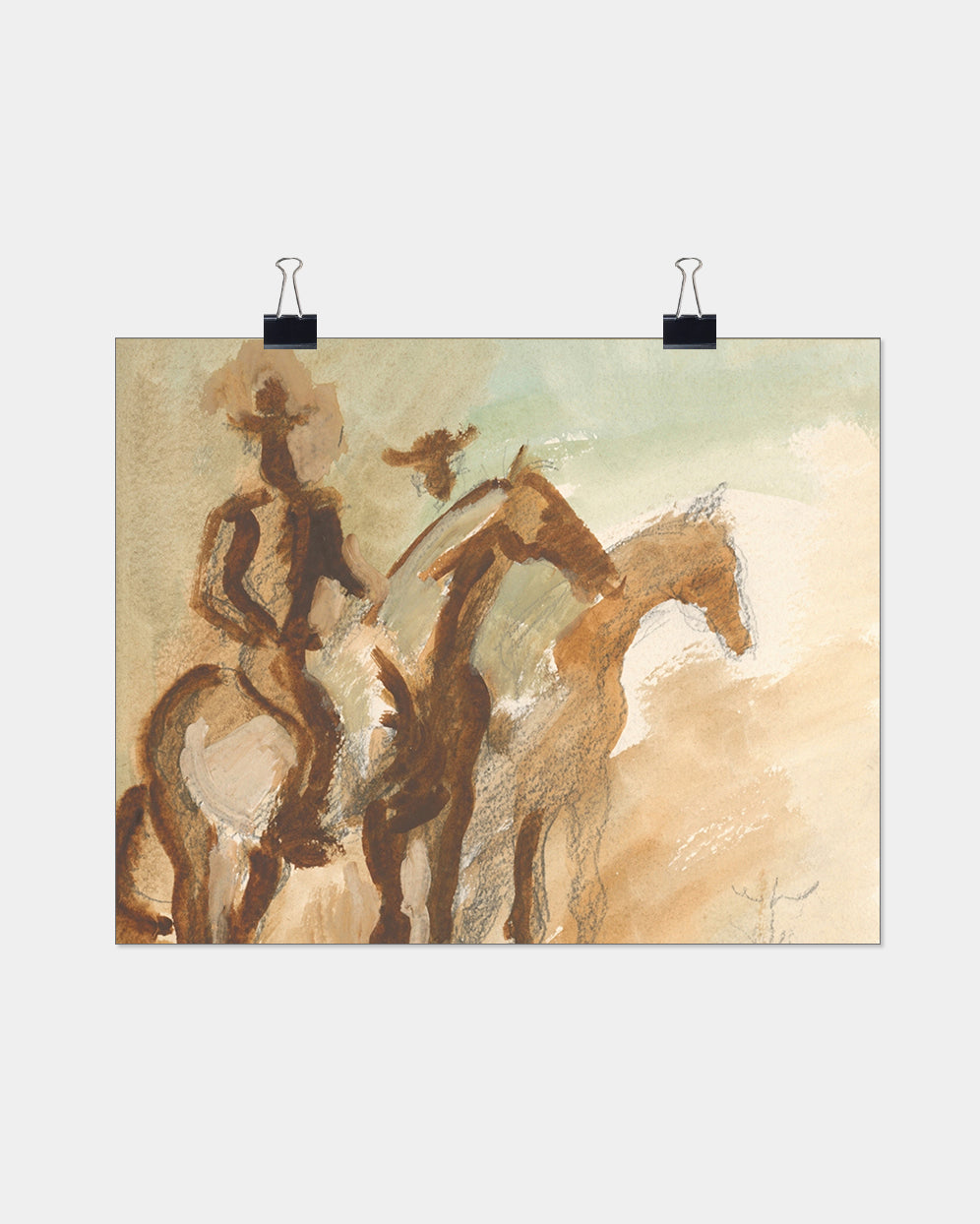 Cowboy Ride Vintage Art Print