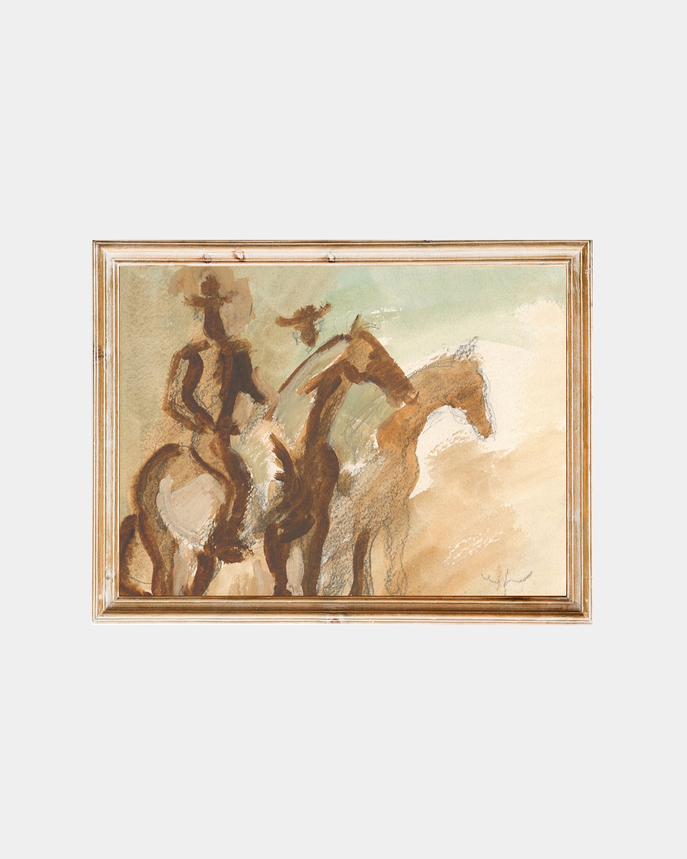 Cowboy Ride Vintage Art Print