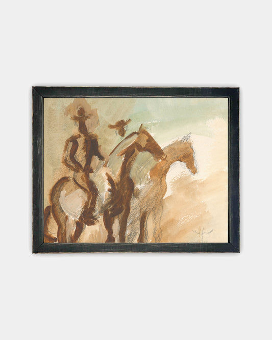 Cowboy Ride Vintage Art Print