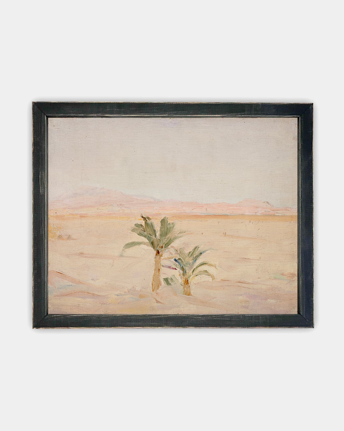 Pink Sunset Palm Trees Art Print