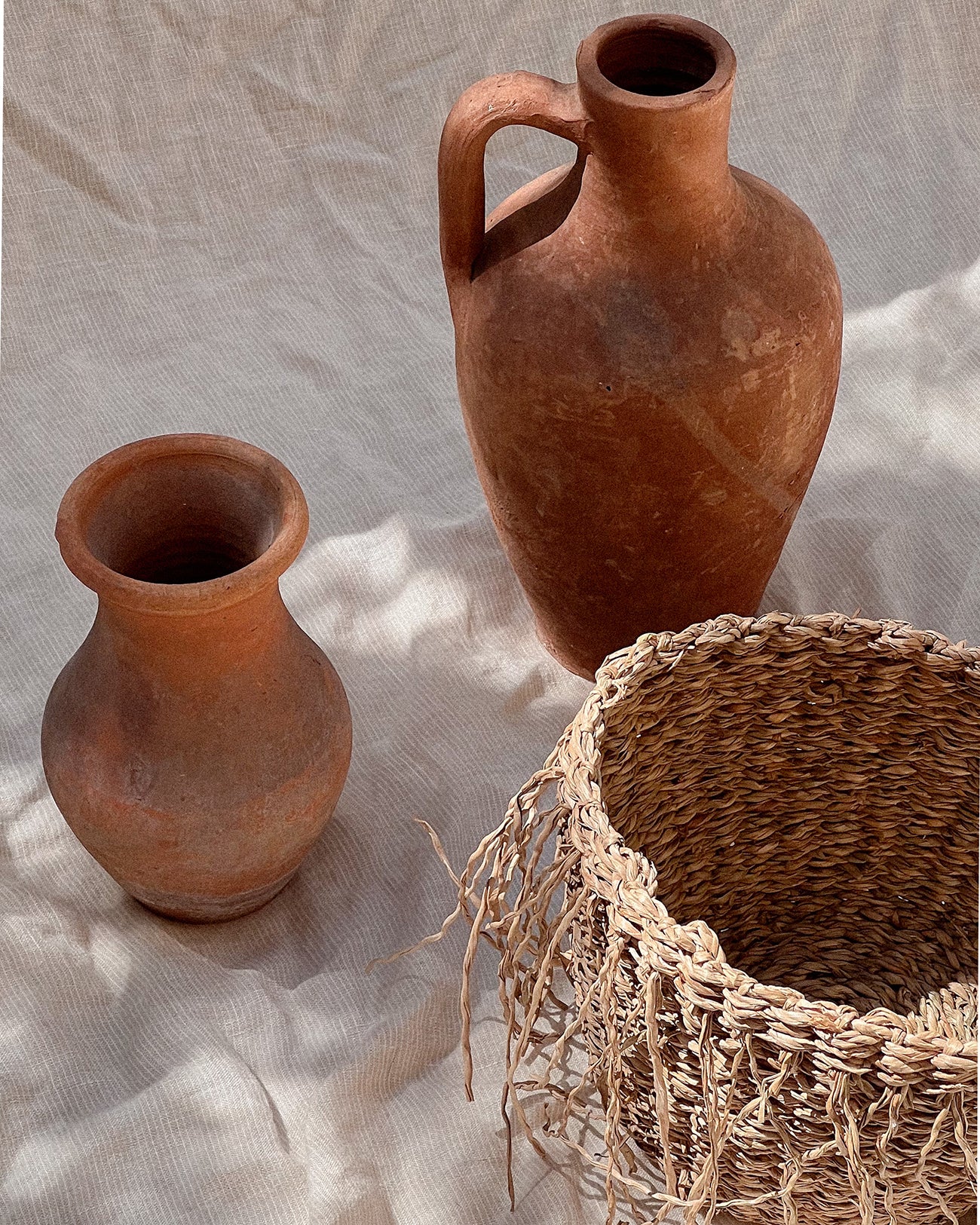 Clementine Antique Turkish Olive Jar Vessel