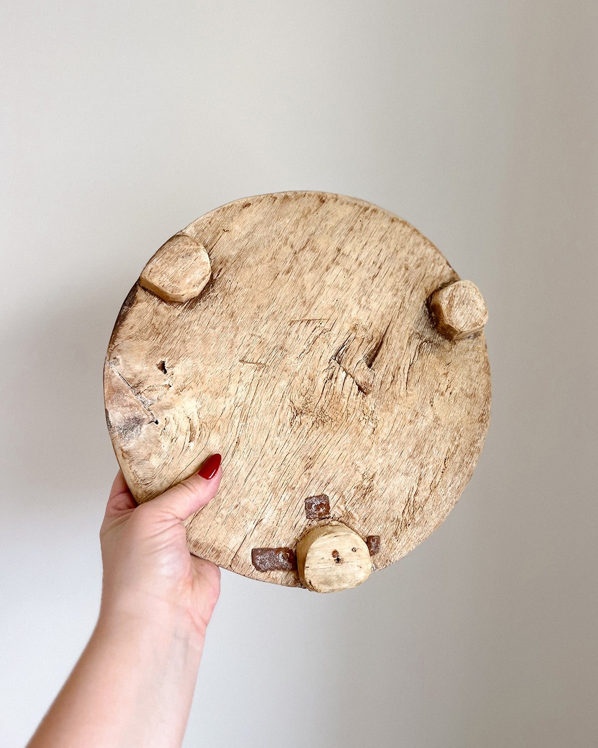 Antique Wood Riser Chapati Board