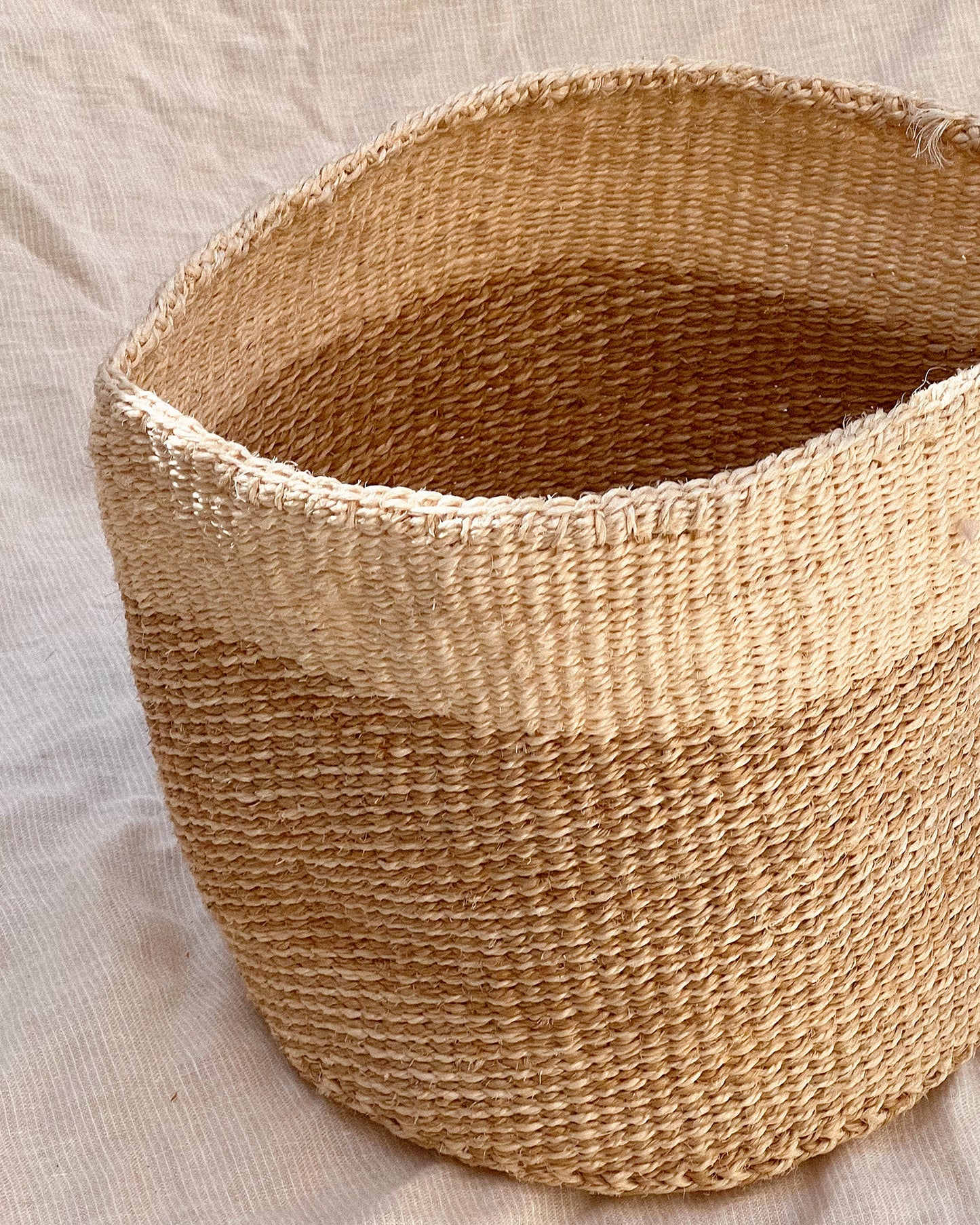 Beige Dipped Sisal Basket