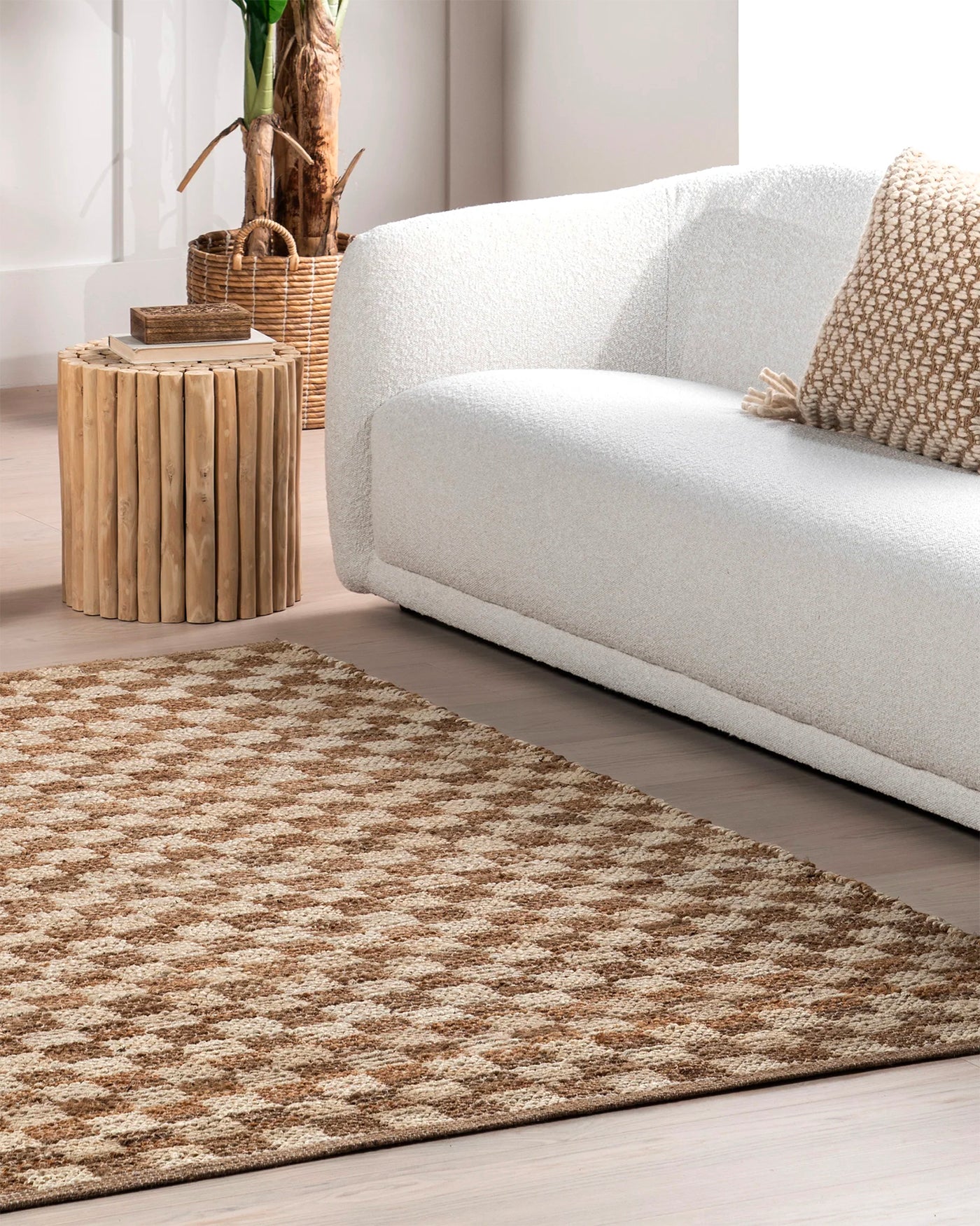 Dune Mini Checkerboard Jute Rug