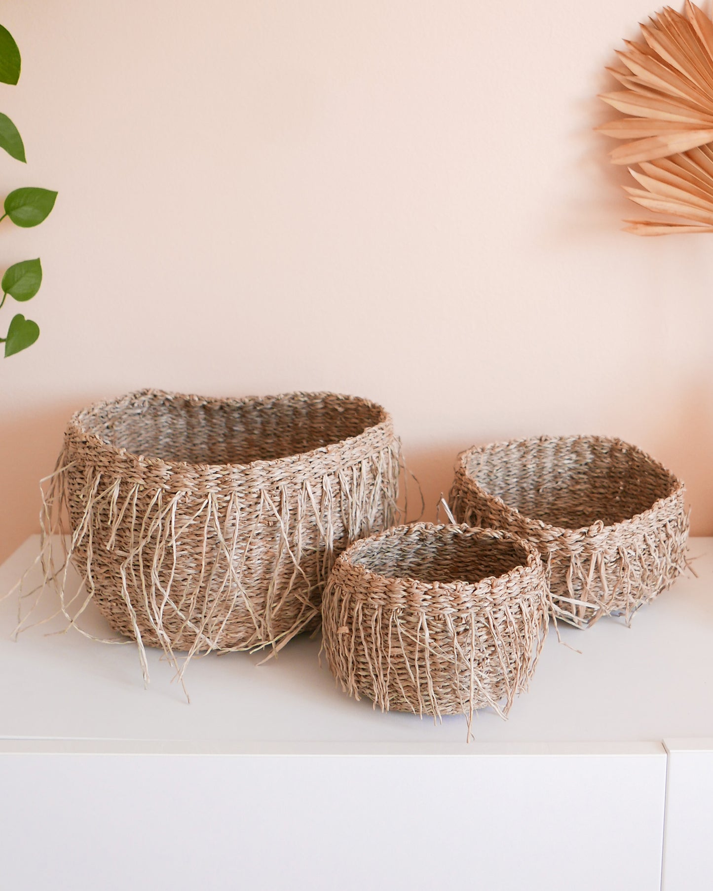 Fringe Seagrass Basket