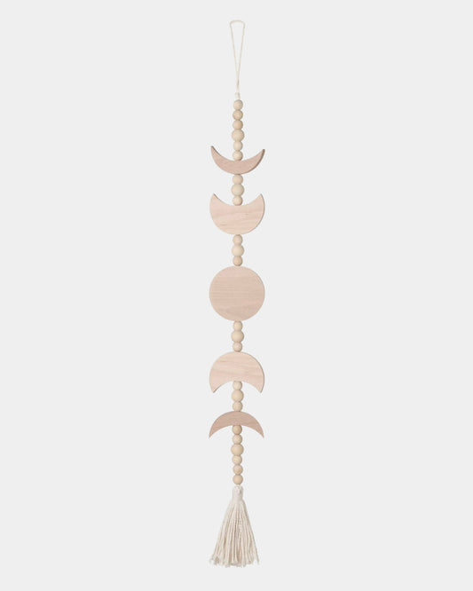 Moon Phase Wood Wall Hanging