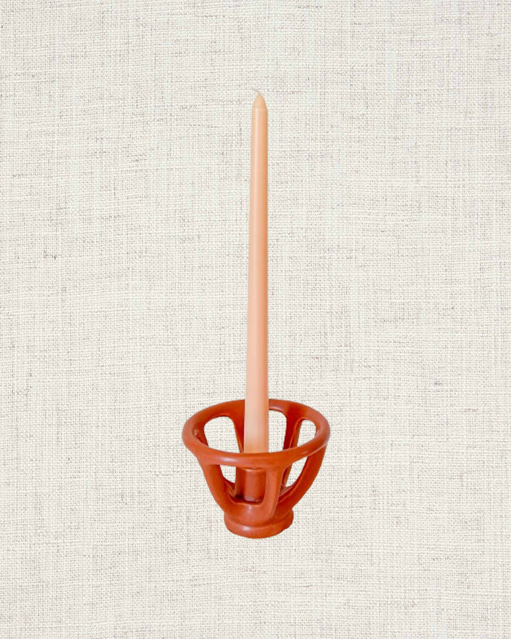 Rust Taper Candle Holder