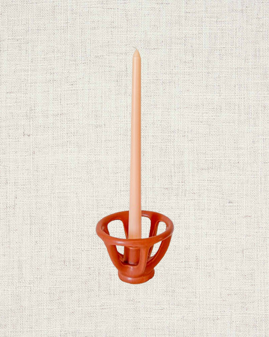 Rust Taper Candle Holder