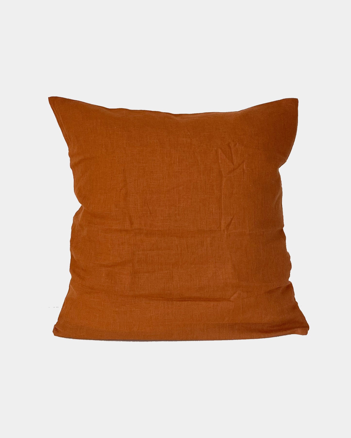 Rust Linen Throw Pillow Cover