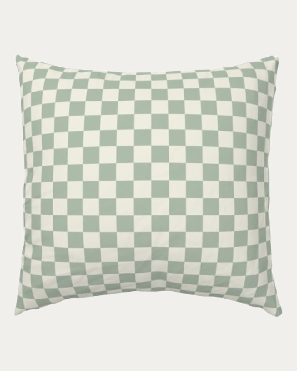 Sage Checkerboard Throw Pillow