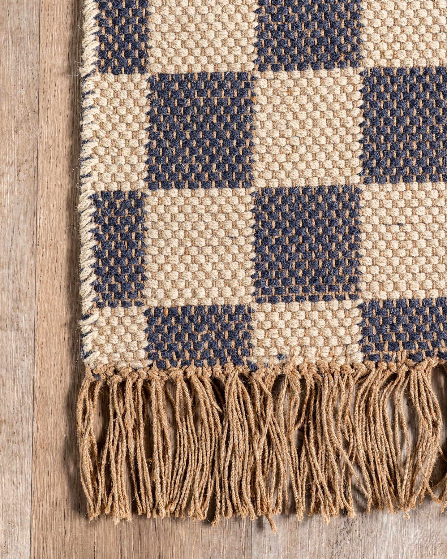 Checkered Jute Rug