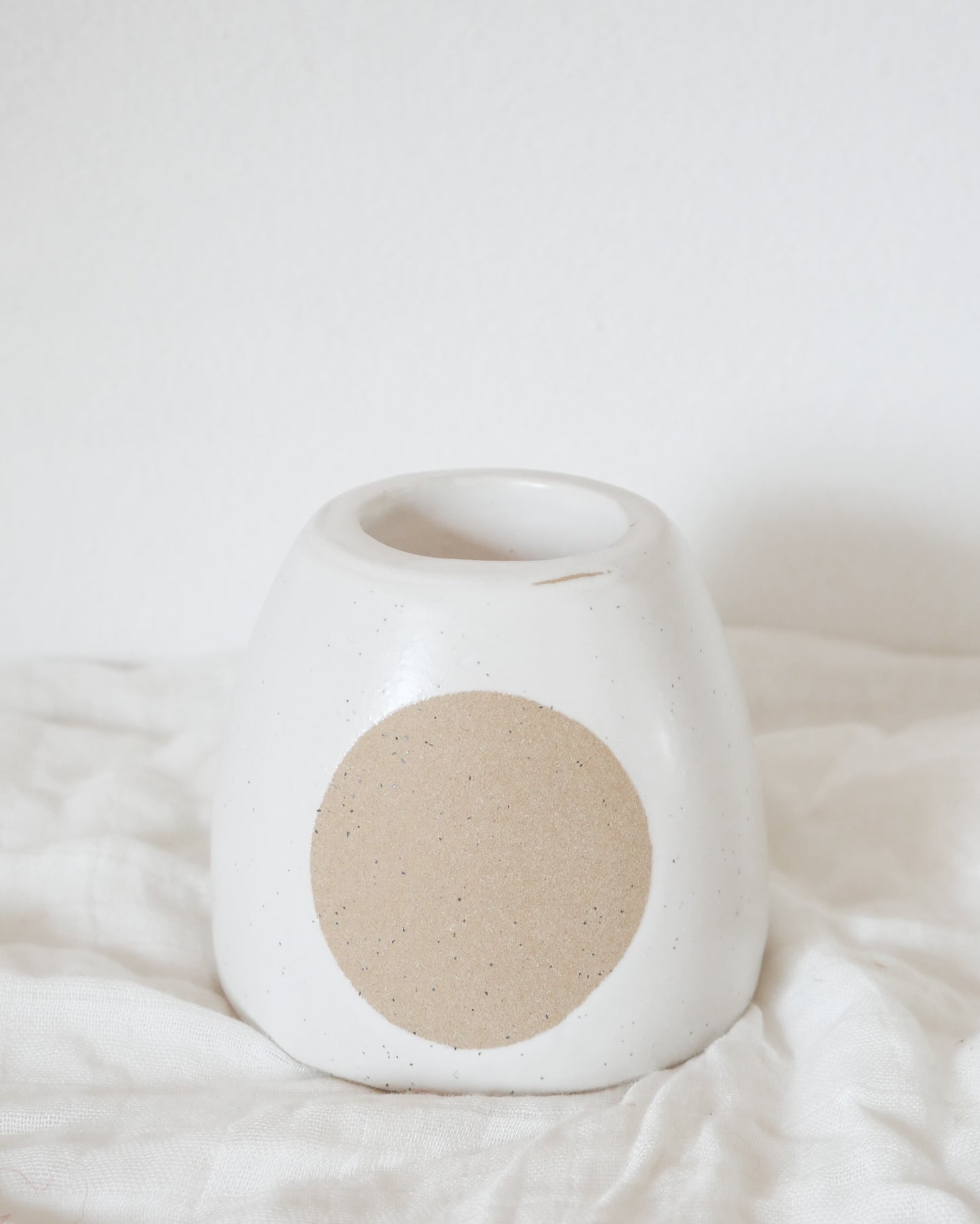 Gigi Cream Stoneware Tealight Holder