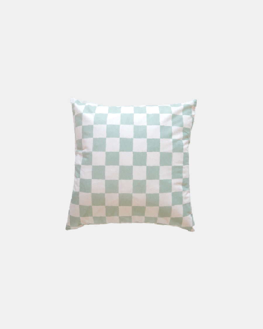 Sage Checkerboard Throw Pillow