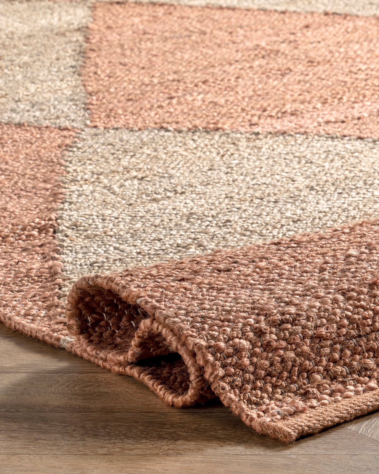 Riviera Pink Diamond Jute Rug