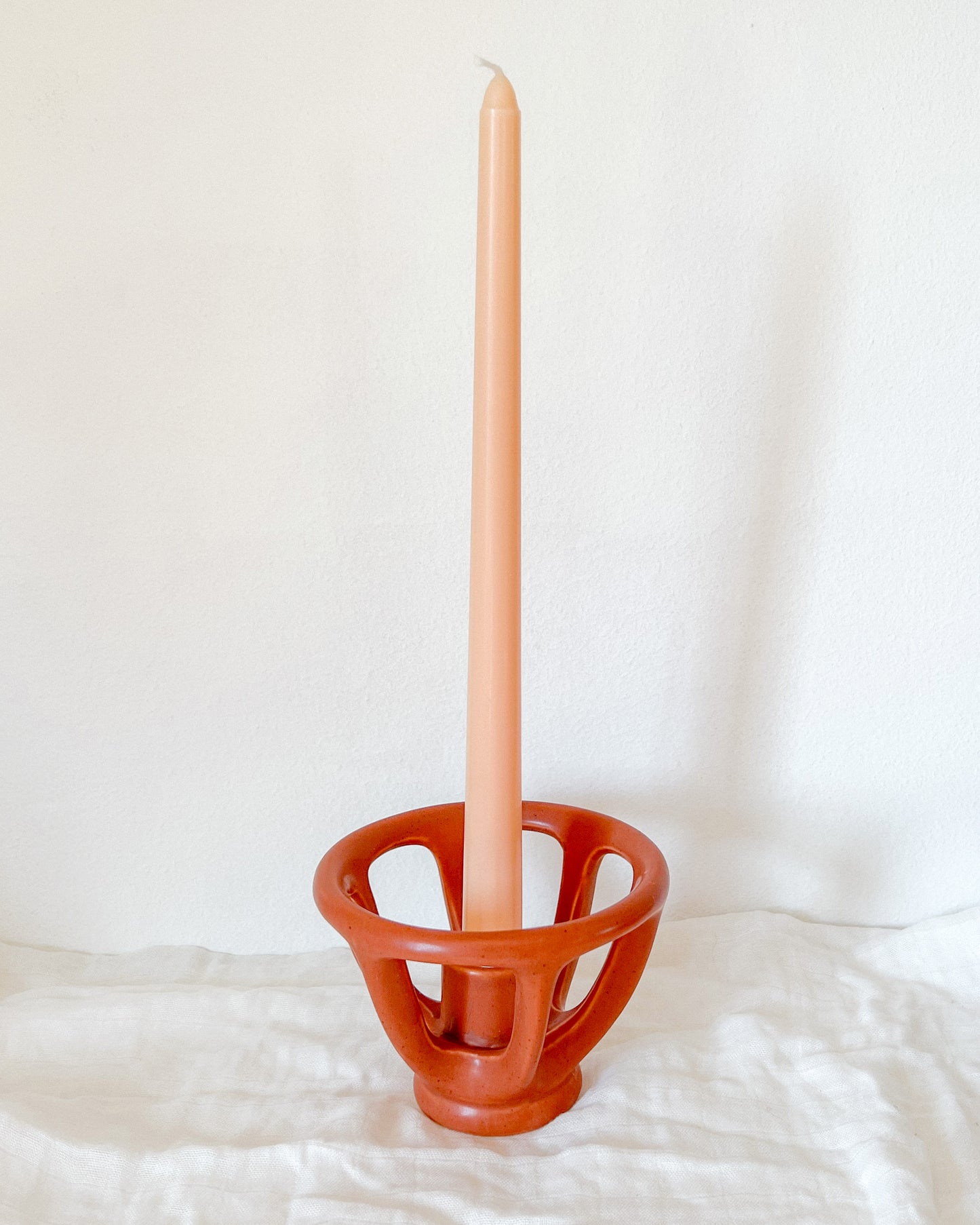 Rust Taper Candle Holder