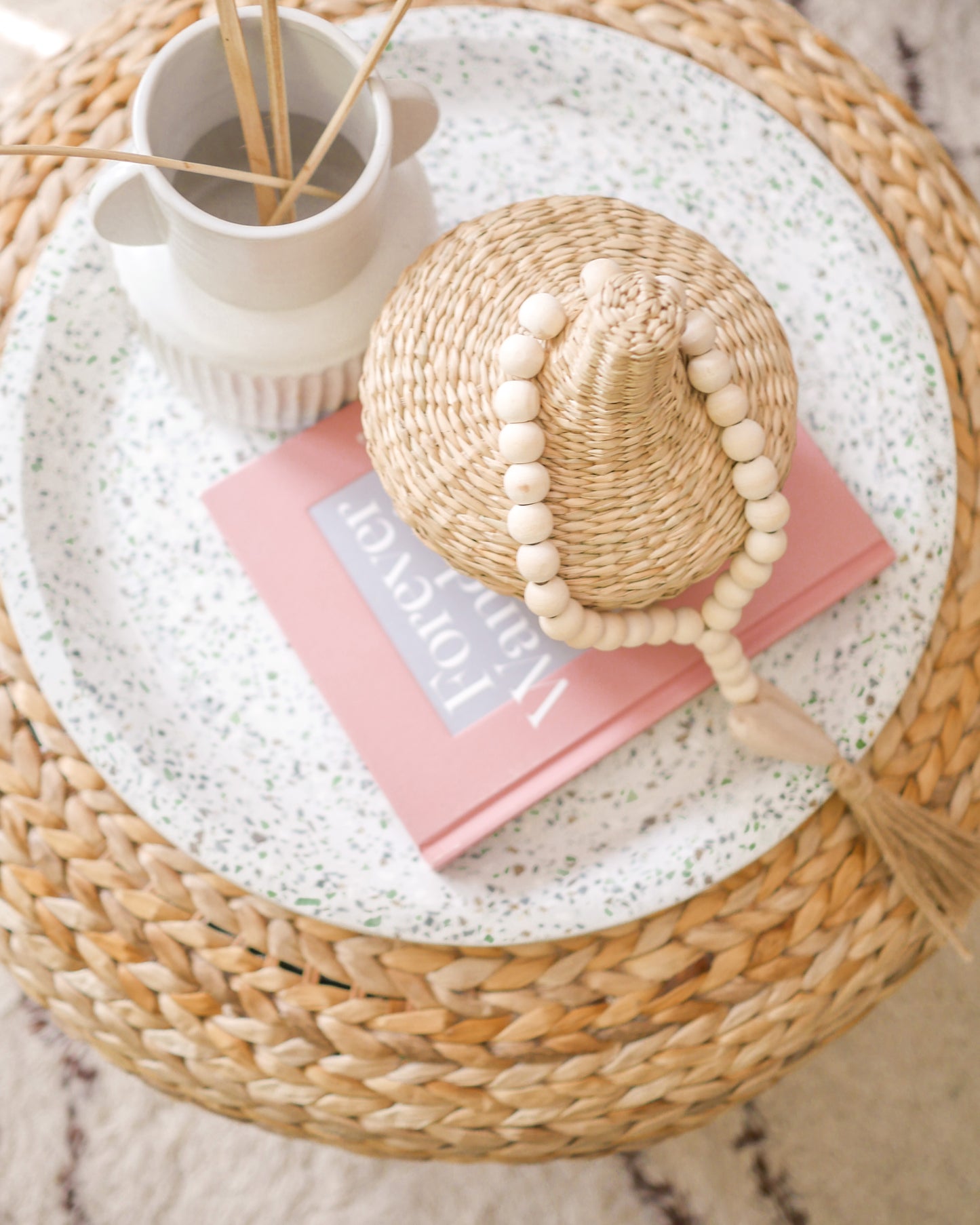 Small Paseo Seagrass Lidded Basket