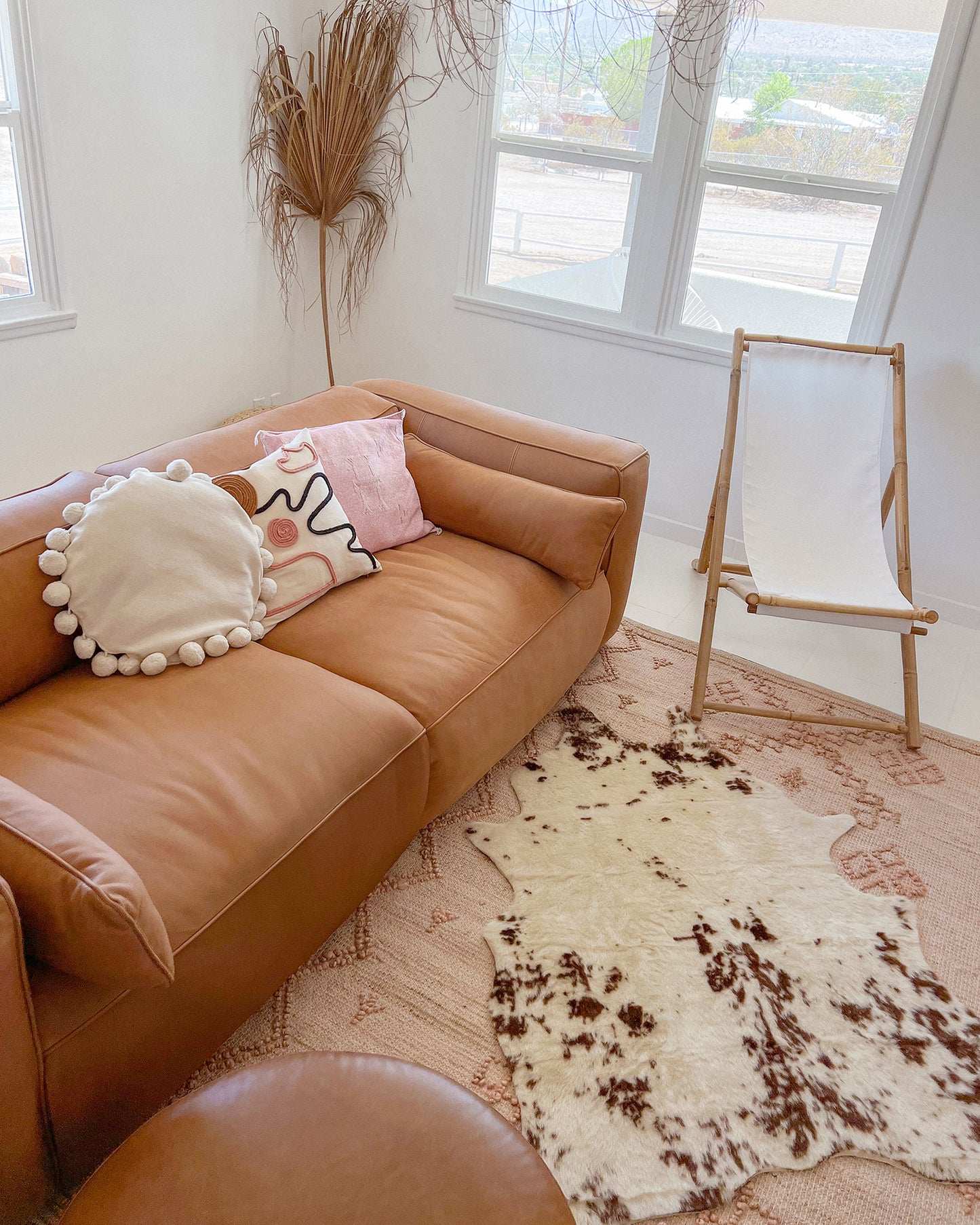 Vaquero Brown Cowhide Washable Rug