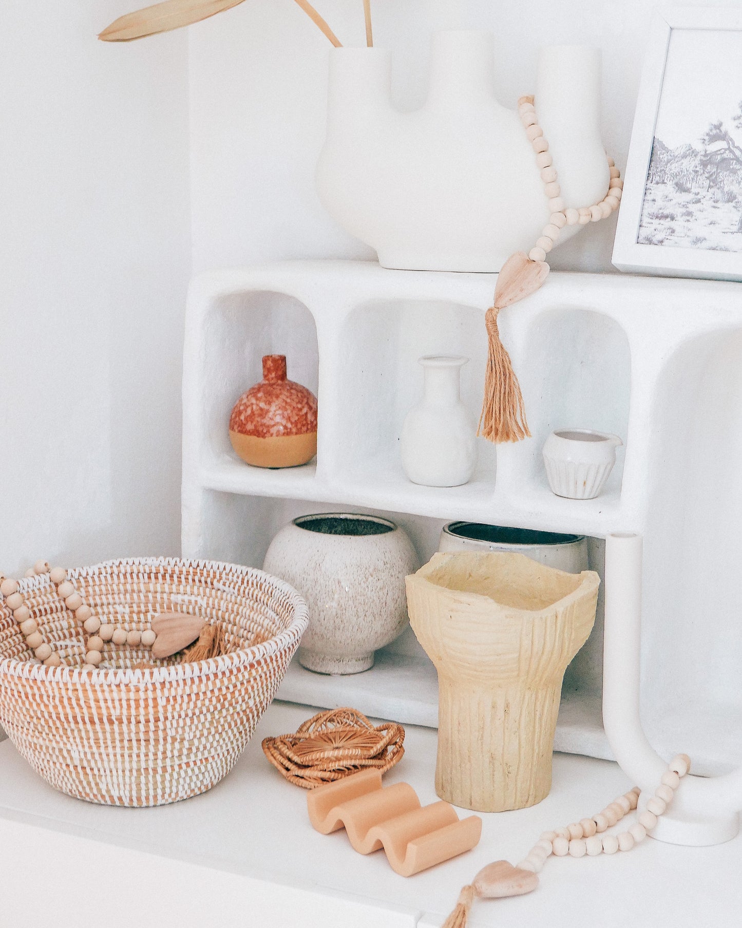 White Fluted Stoneware Creamer