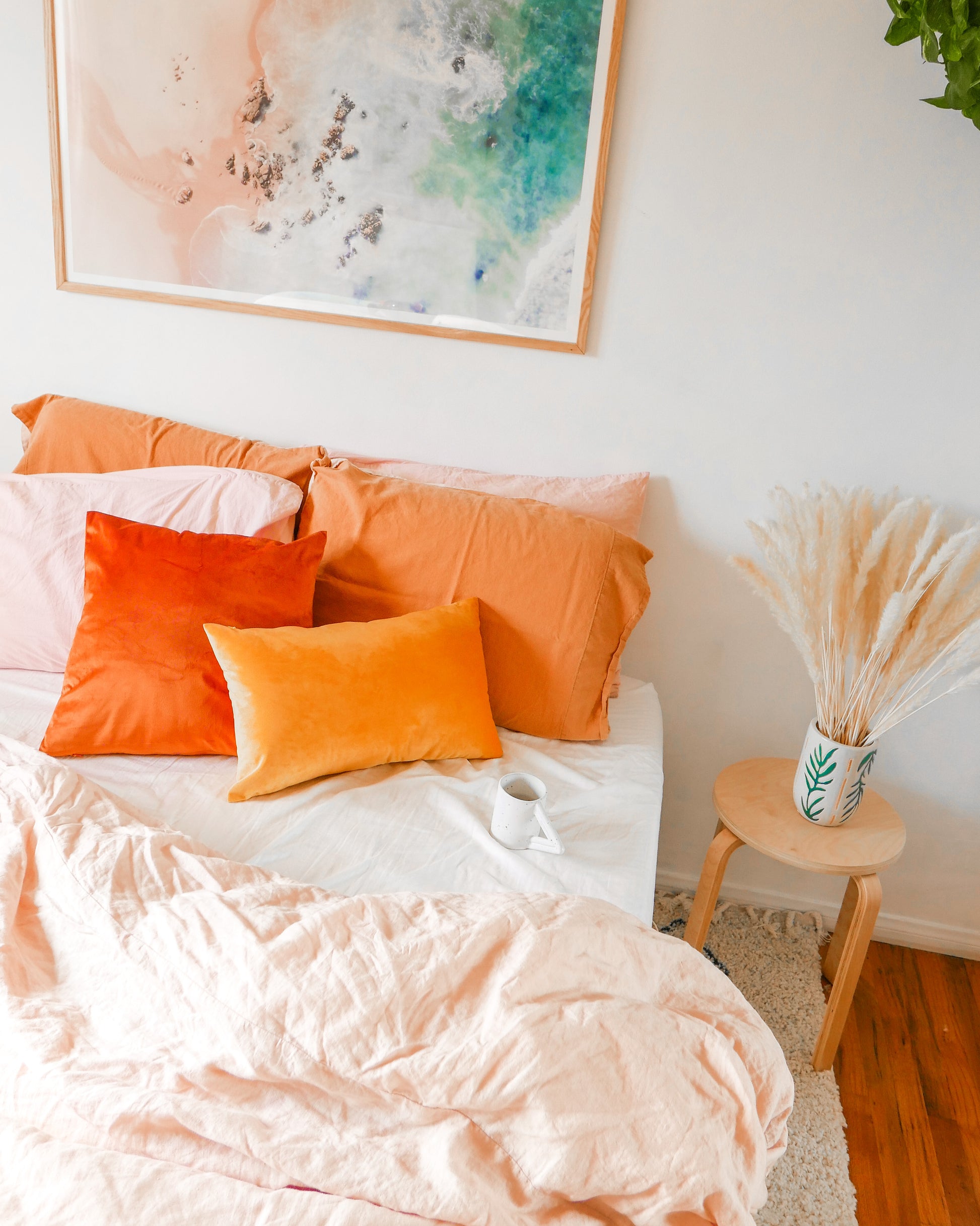 Rust Velvet Pillow - Hesby