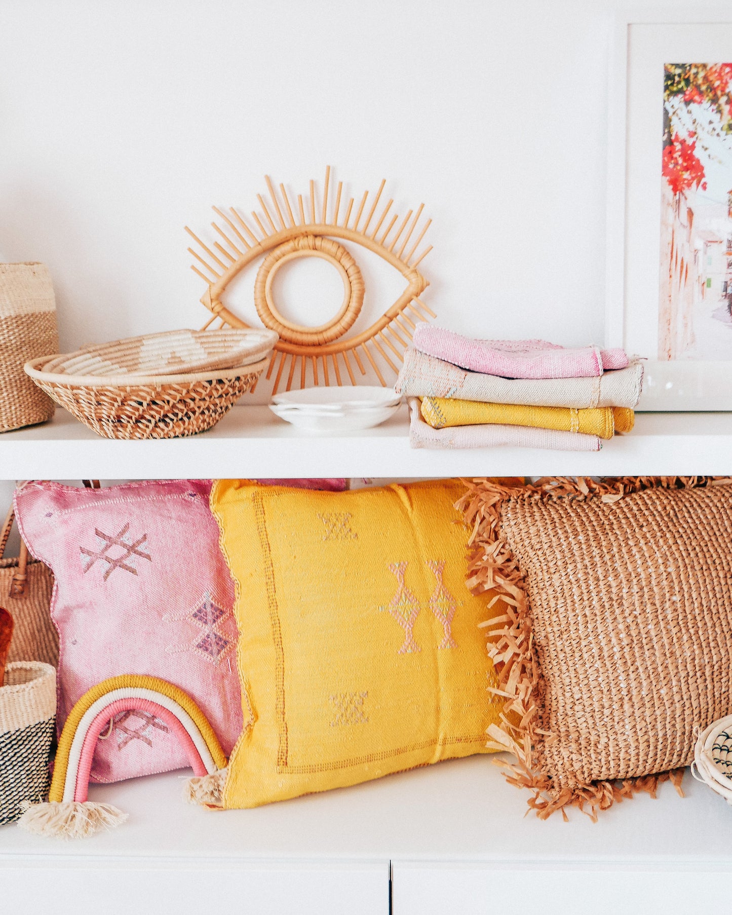 Pink Cactus Silk Pillow