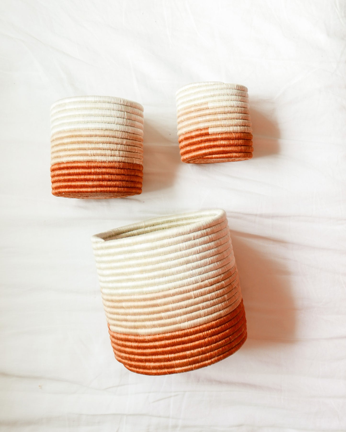 Sunset Striped Basket