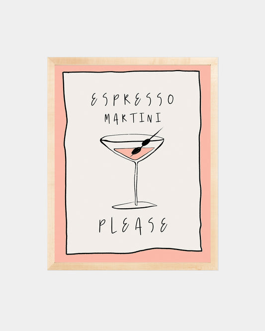 Pink Espresso Martini Art Print