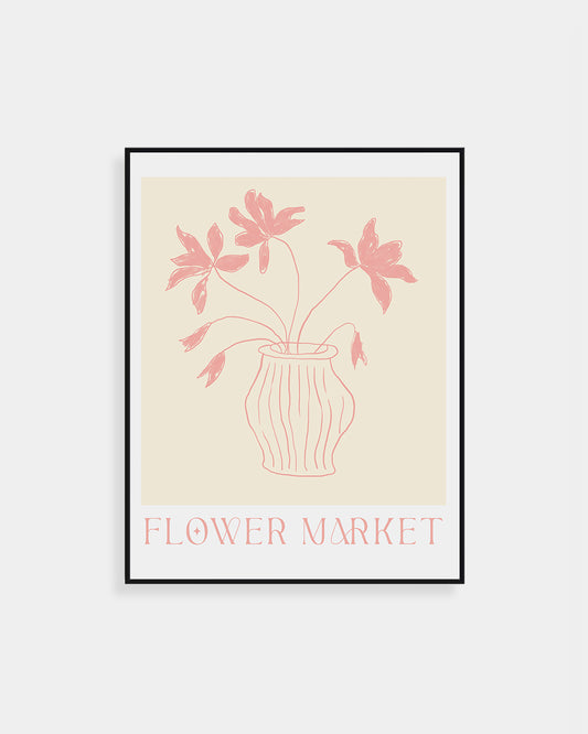 Flower Market Vase Art Print