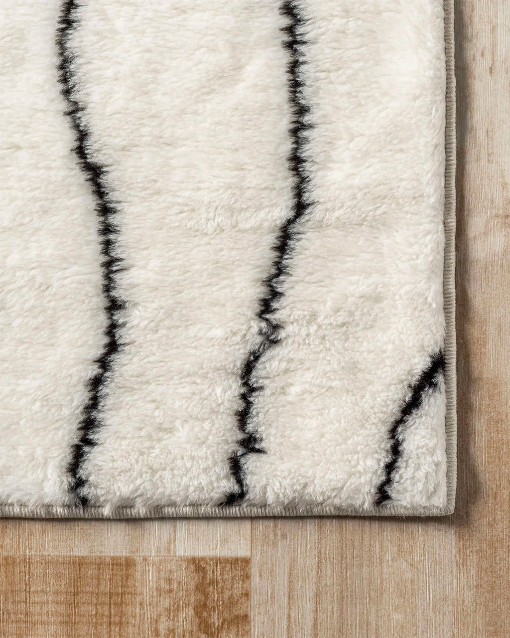 Abstract Striped Washable Shag Rug