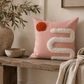 Abstract Tufted Pink Throw Pillow