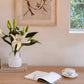 Aspen White Pleated Vase