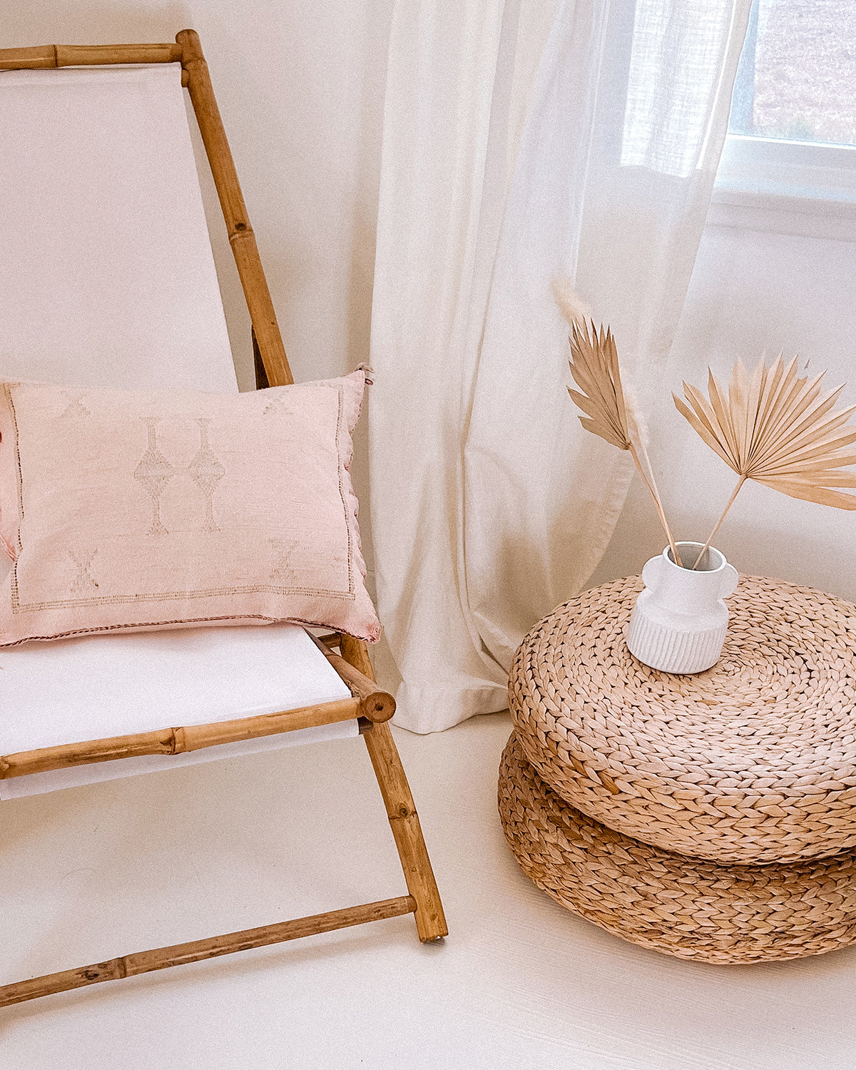 Aspen White Pleated Vase