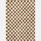 Brown Checkerboard Shag Rug