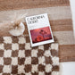 Brown Checkerboard Shag Rug
