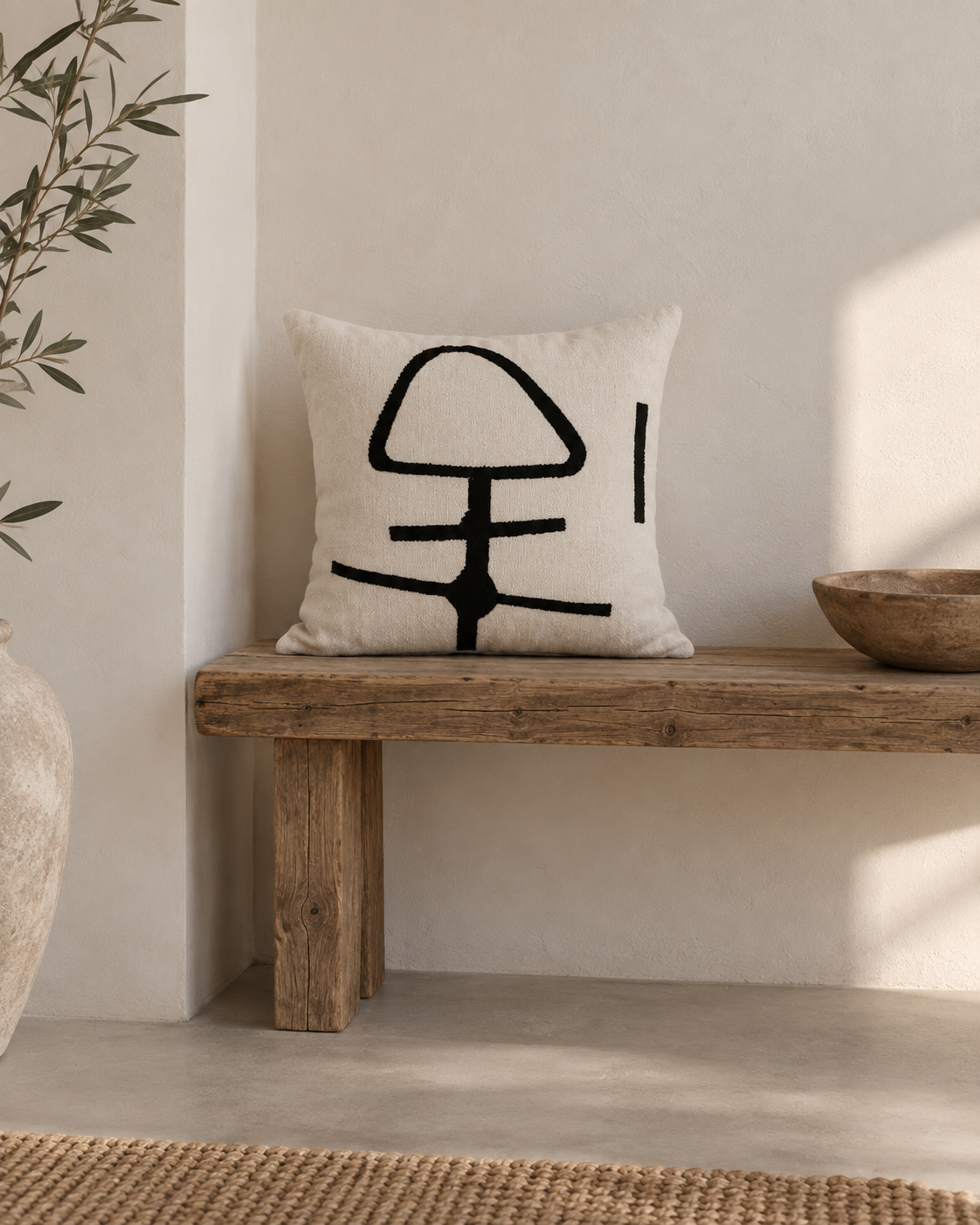 Arzon Embroidered Throw Pillow