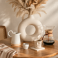 White Fluted Stoneware Creamer