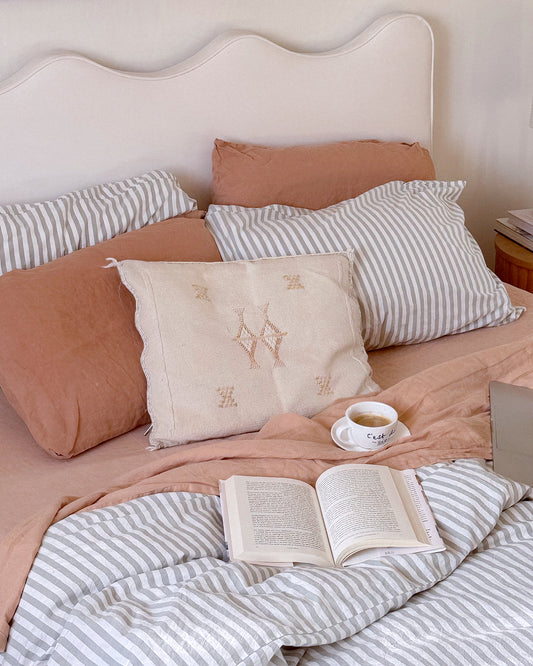 Beige Cactus Silk Pillow
