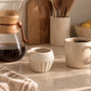 White Fluted Stoneware Creamer
