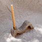 Marble & Brass Wave Taper Holder