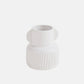 Aspen White Pleated Vase