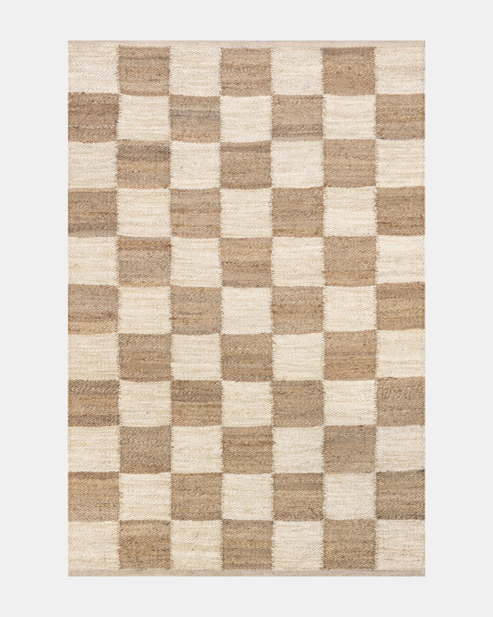 Ridge Checkerboard Jute Rug