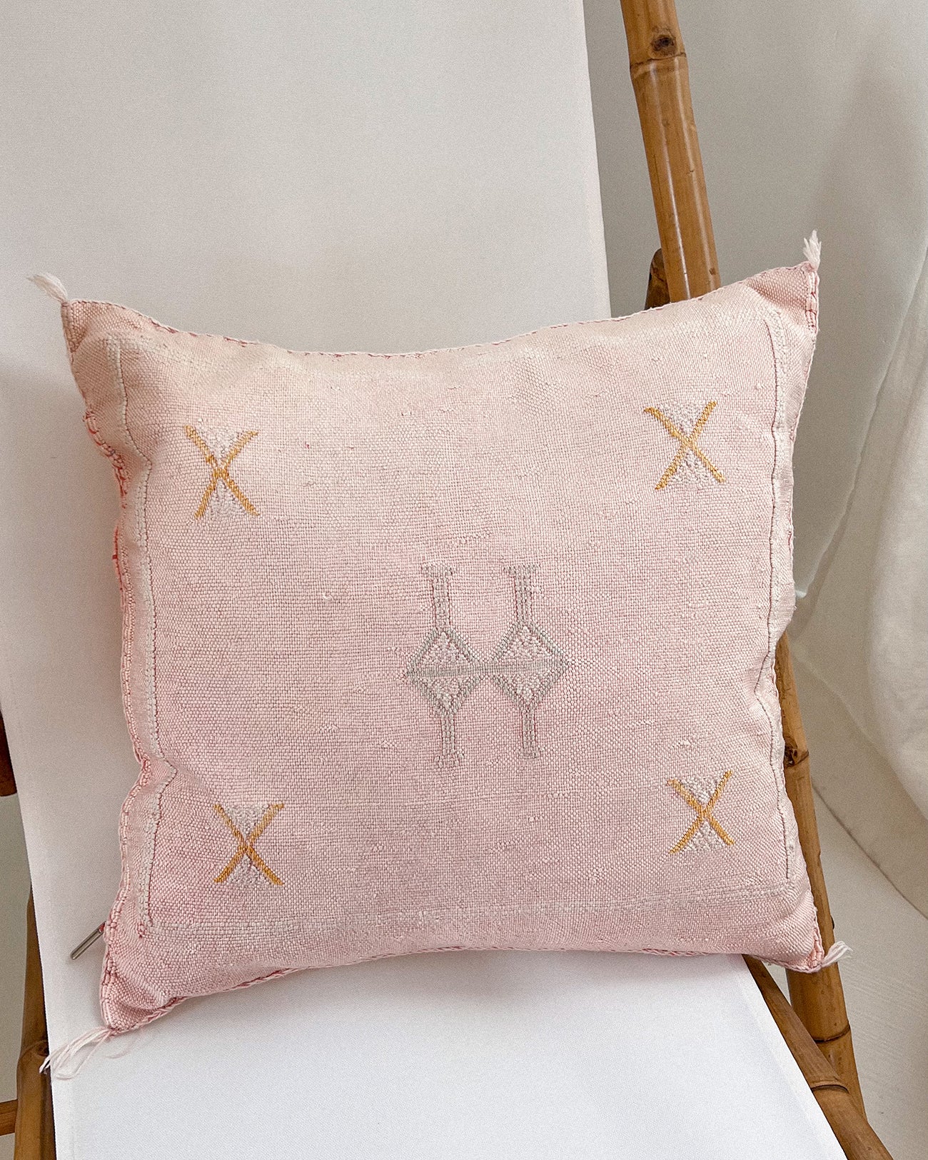 Rose Pink Cactus Silk Pillow