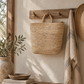Straw Market Hanging Basket