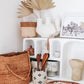 Vanilla Dipped Sisal Storage Basket