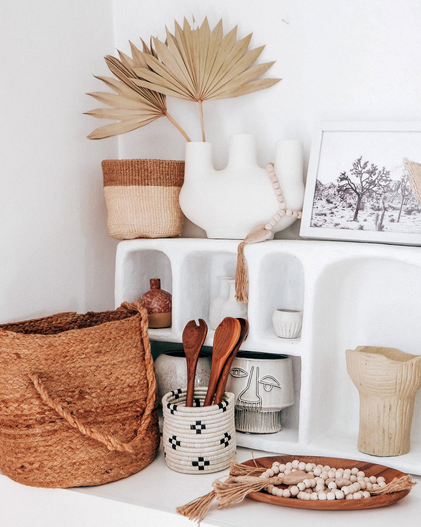 Vanilla Dipped Sisal Storage Basket