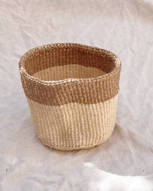 Vanilla Dipped Sisal Storage Basket