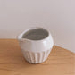 White Fluted Stoneware Creamer