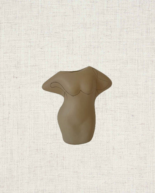 Monroe Beige Body Vase