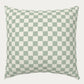 Sage Checkerboard Throw Pillow